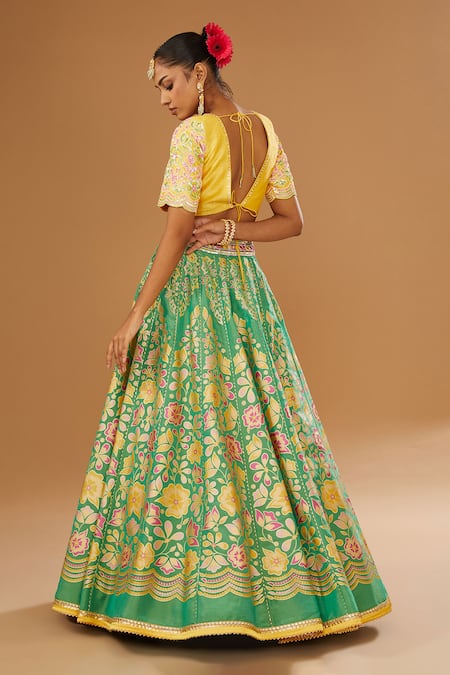 I Am Design Blossom Print Lehenga Set 