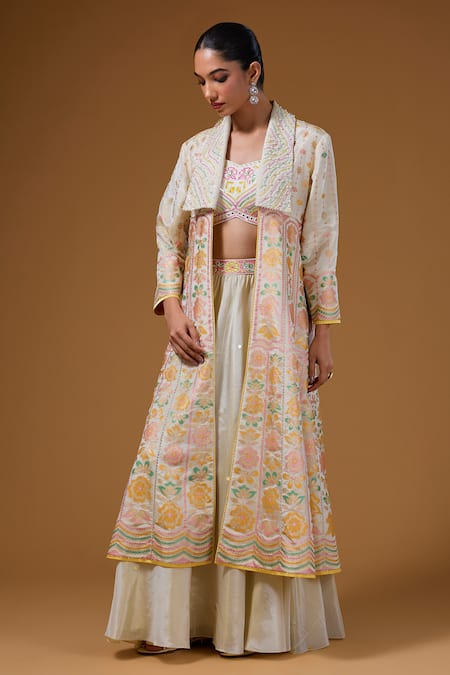 I Am Design Floral Print Jacket Skirt Set