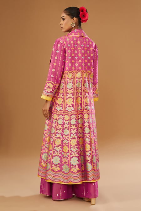 I Am Design Flora Print Jacket Palazzo Set 