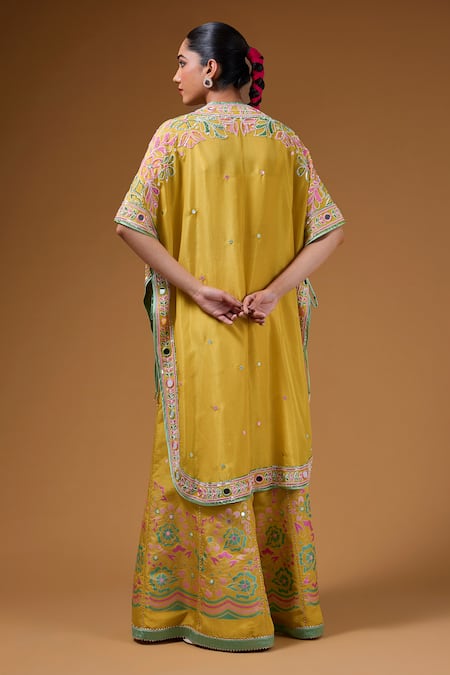 I Am Design Printed Palazzo & Cape Set 