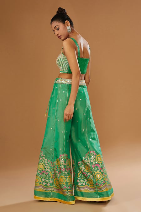 I Am Design Printed Palazzo & Short Cape Set