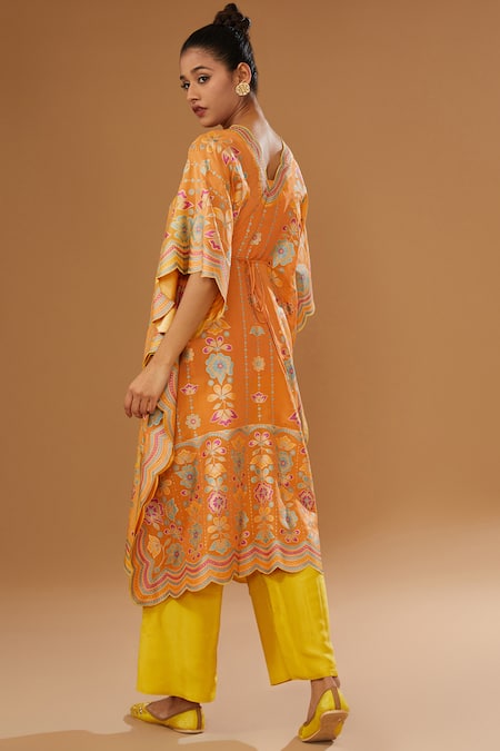 I Am Design Floral Print Kaftan Pant Set 