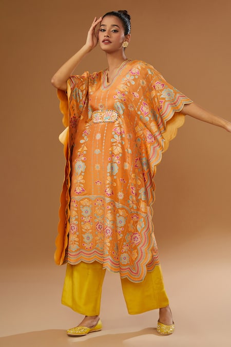 I Am Design Floral Print Kaftan Pant Set 