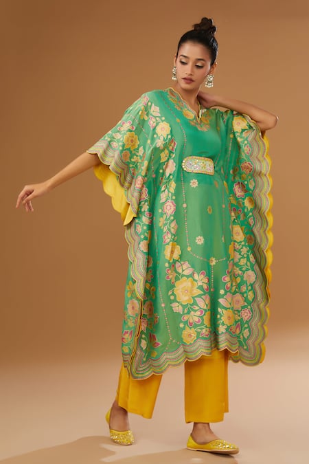 I Am Design Floral Print Kaftan Pant Set 