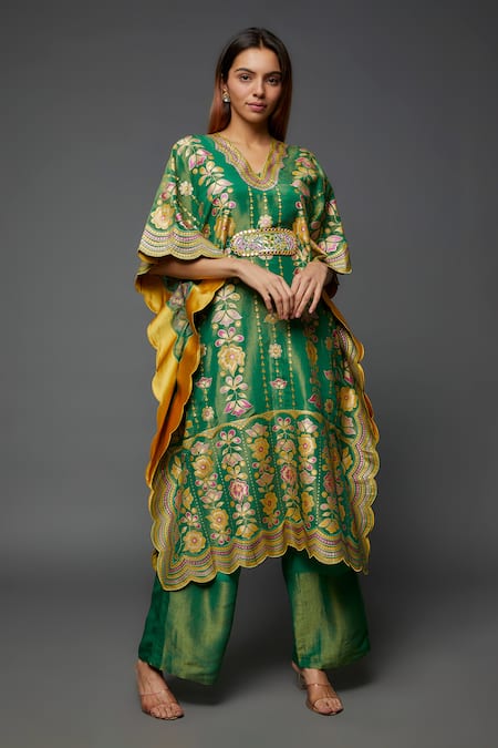 I Am Design Floret Print Kaftan Pant Set 