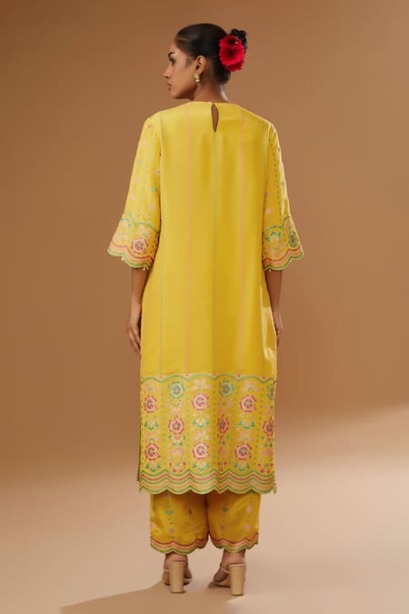 I Am Design Flora Print Kurta Pant Set 