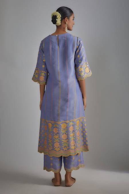 I Am Design Flower Print Kurta Pant Set 