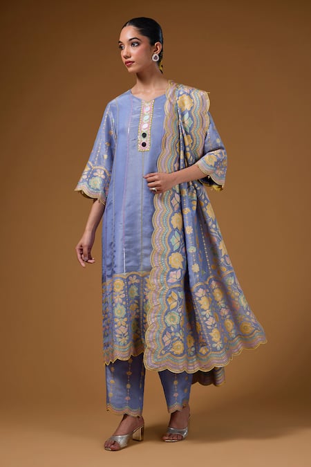 I Am Design Flower Print Kurta Pant Set 