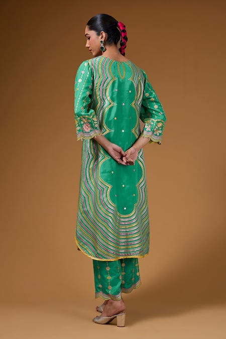 I Am Design Flora & Scallop Print Kurta Set 