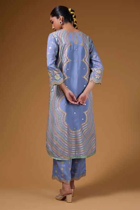 I Am Design Bloom & Scallop Print Kurta Set 