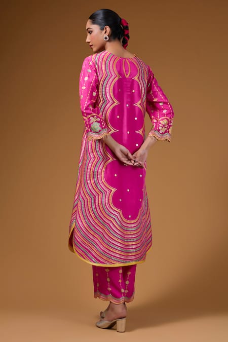 I Am Design Bloom & Scallop Print Kurta Set 
