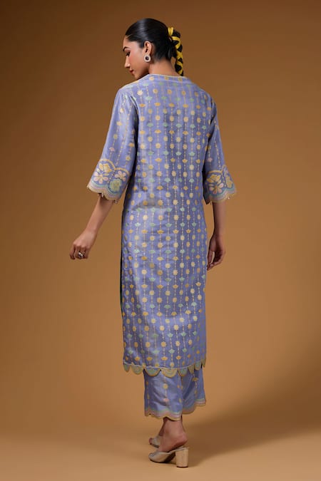 I Am Design Flora & Scallop Print Kurta Set 