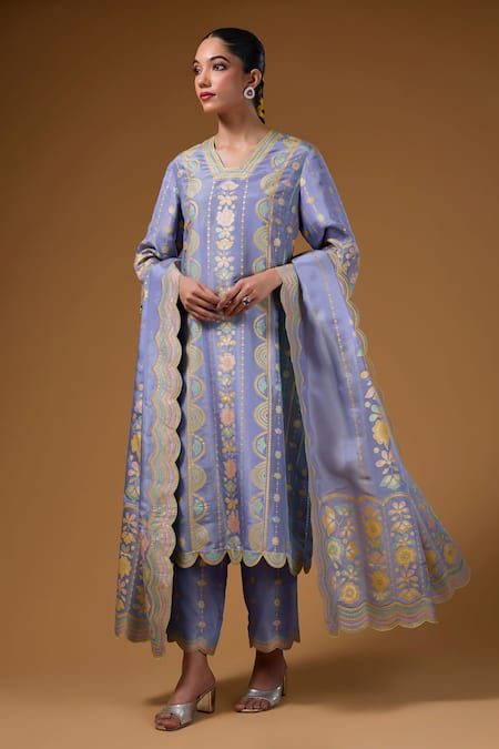 I Am Design Flora & Scallop Print Kurta Set 