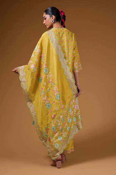 I Am Design Blossom Print Kurta Pant Set 