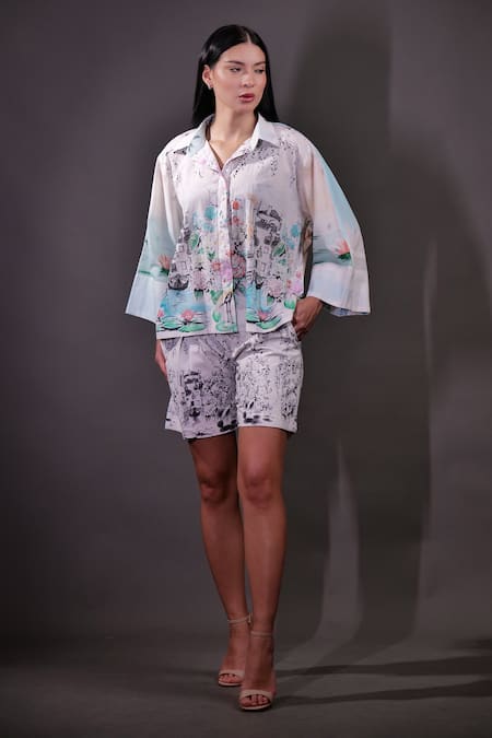 Rahul Singh Printed Shirt & Shorts Set 