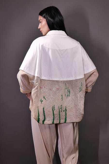 Rahul Singh Kantha & Aari Thread Embroidered Shirt & Trouser Set 