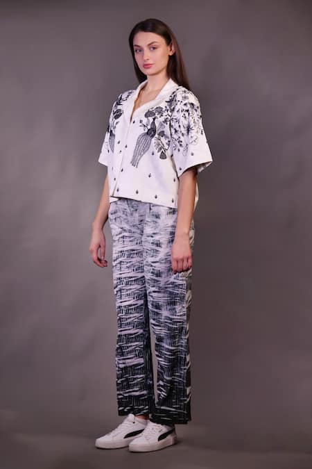 Rahul Singh Kantha Embroidered Shirt & Trouser Set 