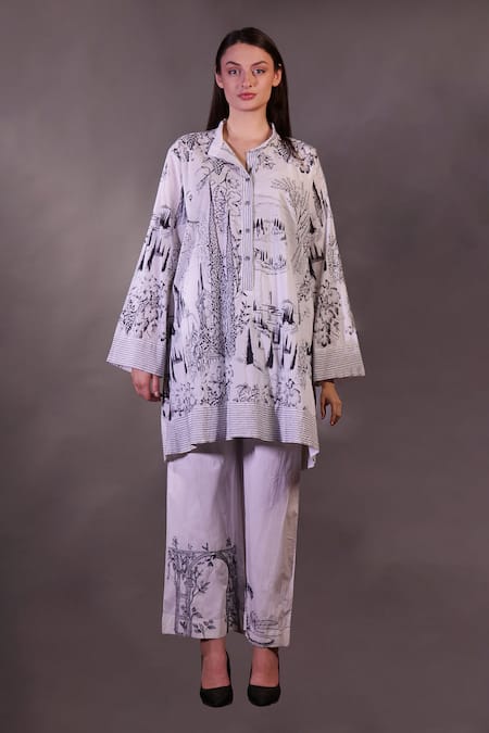 Rahul Singh Printed Tunic With Trouser 