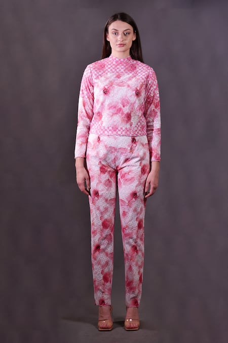 Rahul Singh Printed Top & Trouser Set 