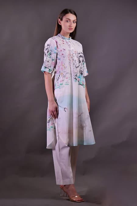 Rahul Singh Printed Kurta & Trouser Set 