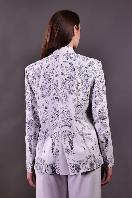 Rahul Singh Kantha Embroidered Blazer & Trouser Set