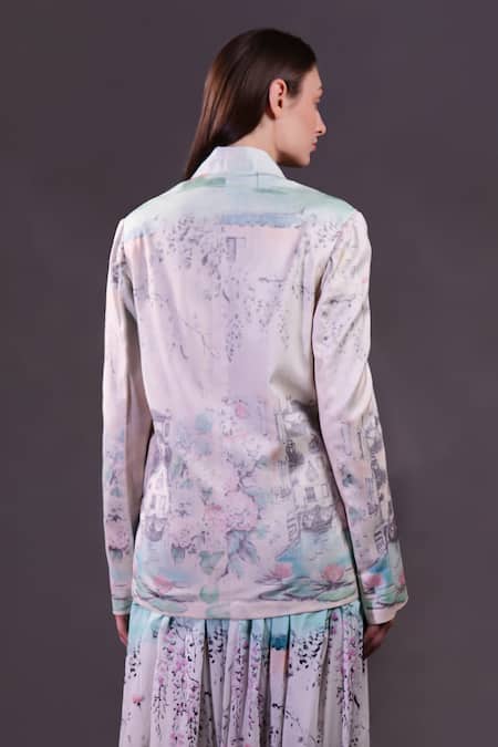 Rahul Singh Printed Jacket & Skirt Set 