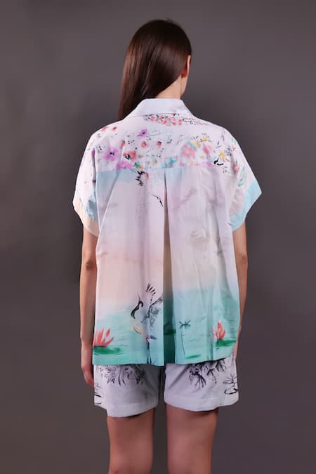 Rahul Singh Printed Shirt & Shorts Set 