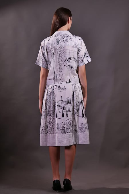 Rahul Singh Kantha Hand Embroidered Midi Dress 