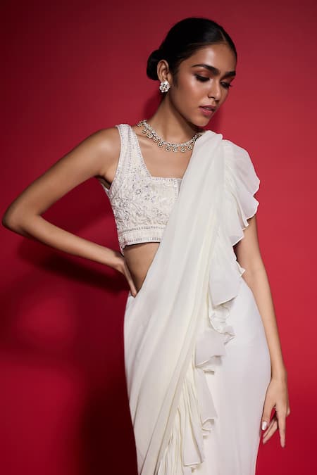 Neha Mehra Hand Embroidered Net Blouse 