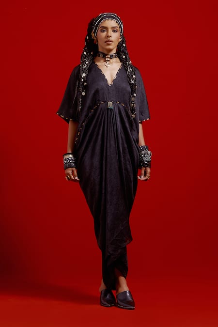 Aseem Kapoor Zuri Embroidered Gilet With Dress 