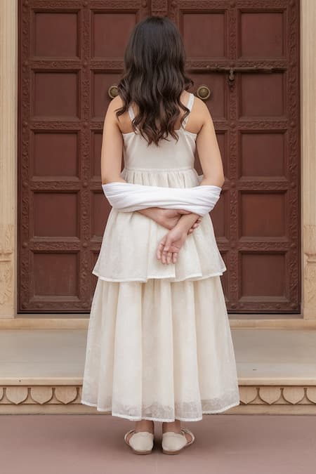 Fayon Kids Tiered Kurta Sharara Set 