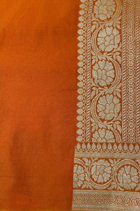 Shop_Naaritva India_Yellow Silk Zari, Embroidery Floral Butta Woven Saree With Running Blouse _Online_at_Aza_Fashions