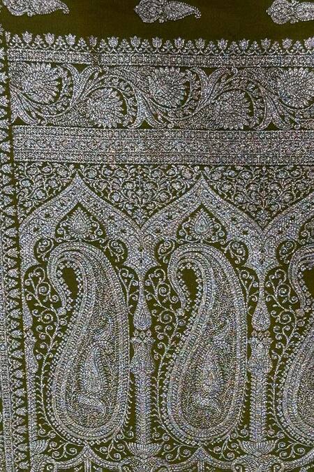 Shop_Naaritva India_Green Silk Zari, Embroidery Paisley Woven Saree With Running Blouse _Online_at_Aza_Fashions