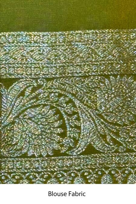 Buy_Naaritva India_Green Silk Zari, Embroidery Paisley Woven Saree With Running Blouse 