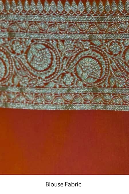 Naaritva India_Yellow Silk Zari Banarasi Woven Saree With Running Blouse _Online_at_Aza_Fashions