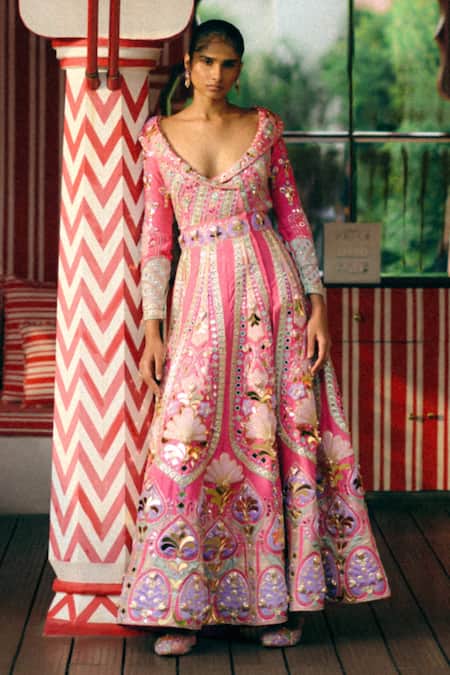 Papa Dont Preach Aurora Kiss Hand Embroidered Raw Silk Jacket 