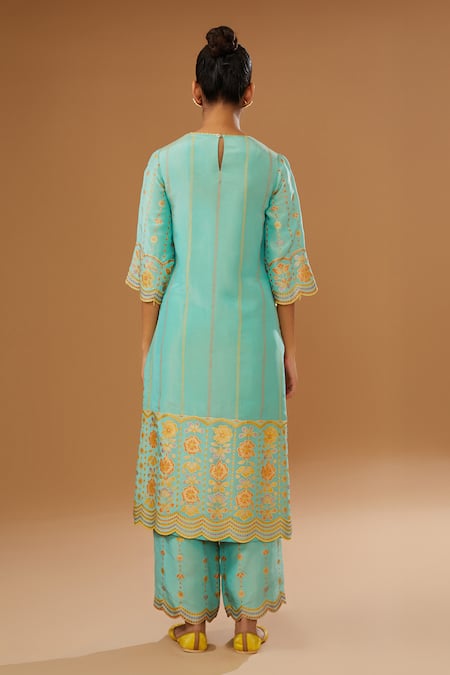 I Am Design Garden Print Kurta Pant Set 