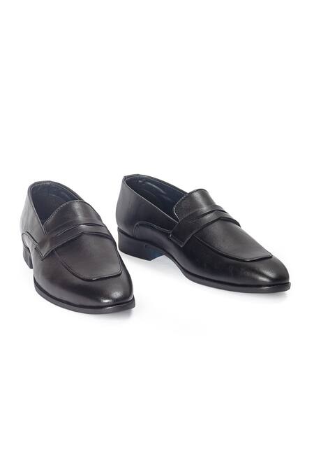 Buy_Domani_Black Valencia Penny Loafers _Online_at_Aza_Fashions