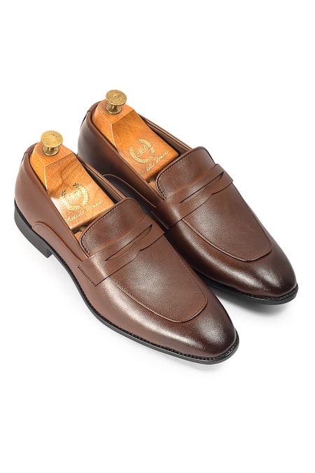 Domani Valencia Synthetic Leather Penny Loafers 