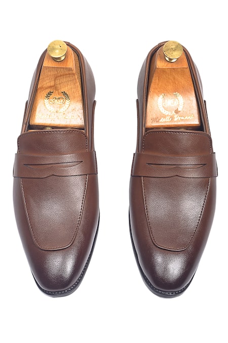 Domani Valencia Synthetic Leather Penny Loafers 
