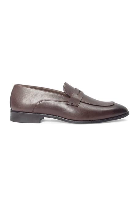 Domani_Brown Valencia Penny Loafers _Online_at_Aza_Fashions