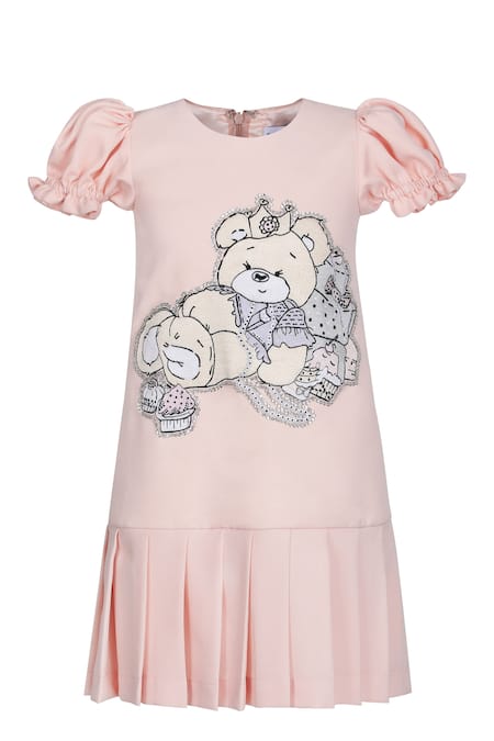 Pooja Wang Fuzzy Friends Thread Embroidered Dress 