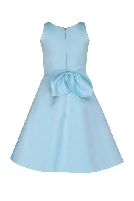 Pooja Wang Krista Bow Crystal Embellished Bow Dress 