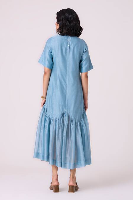 The Summer House Diana Handwoven Chanderi Tiered Dress