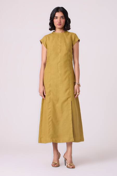 The Summer House Evgeny Linen Midi Dress