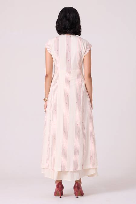 The Summer House Vesna Striped Handwoven Cotton Dress