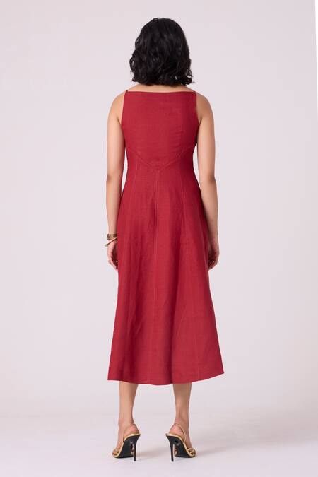 The Summer House Suzie Linen Midi Dress