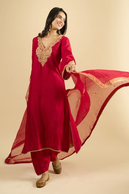 Sheetal Batra Embroidered Kaftan Set 