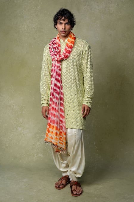 AMRIN KHAN Mirror Work Kurta Patiala Set 