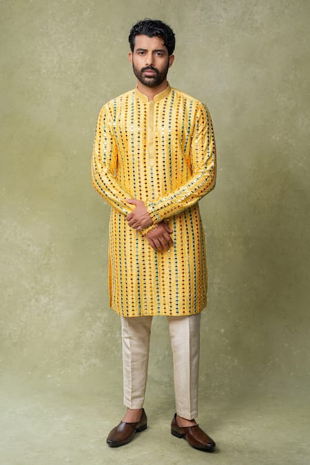AMRIN KHAN Mirror Work Kurta & Pant Set 